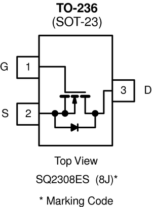 SQ2308ES MOSFETs, Automotive | Vishay