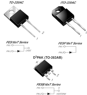 Vishay FES16JT-E3/45 TO220AC_VIS